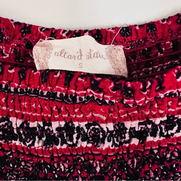 Altar’d State High Low Red Floral Off Shoulder Dress Size Small - Picture 3 of 9
